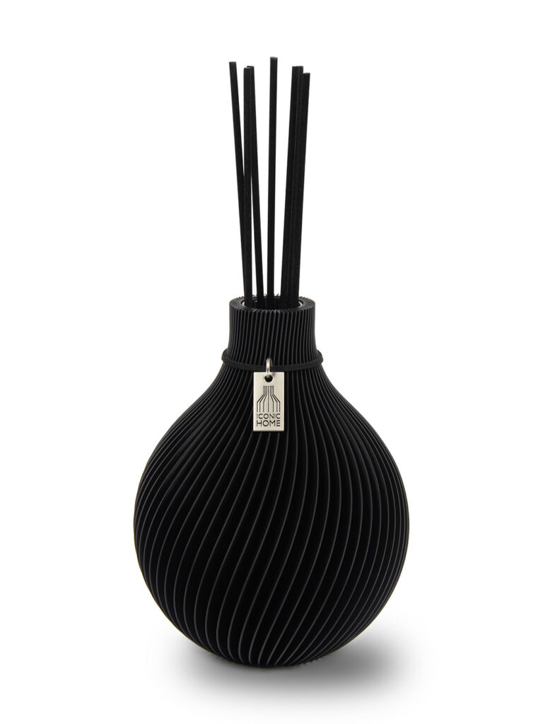 Raumduft Diffuser Duftvase Sphere Duftstäbchen Deep Black ICONIC HOME