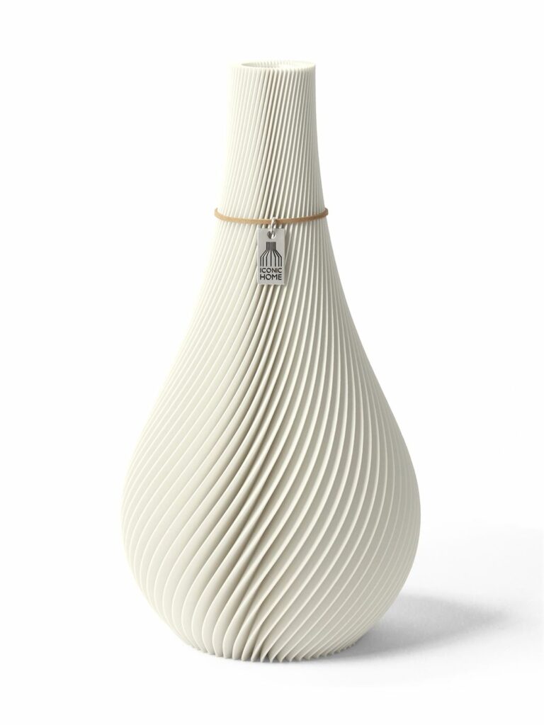 Vase Twist Pure White Medium ICONIC HOME