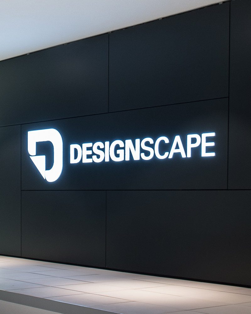 DESIGNSCAPE Logo beleuchtet